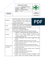 Identifikasi Pasien: Sop/003/Bab Vii/Pkm KRS/2018