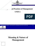 Principles and Practices of Management UNIT-1