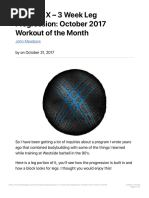 Program X - 3 Week Leg Progression: October 2017 Workout of The Month