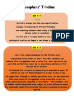 Philosophers' Timeline from 600 BCE to 1596