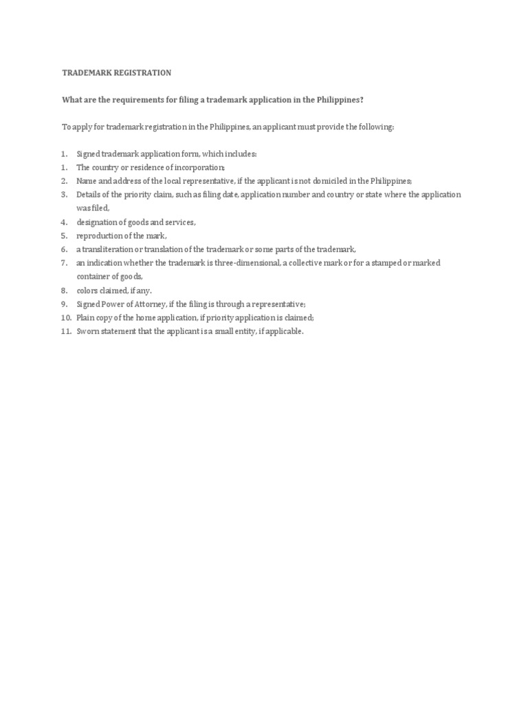 Trademark Registration What Are The Requirements For Filing A Trademark ... - Trademark Filing Online With Priority Filing