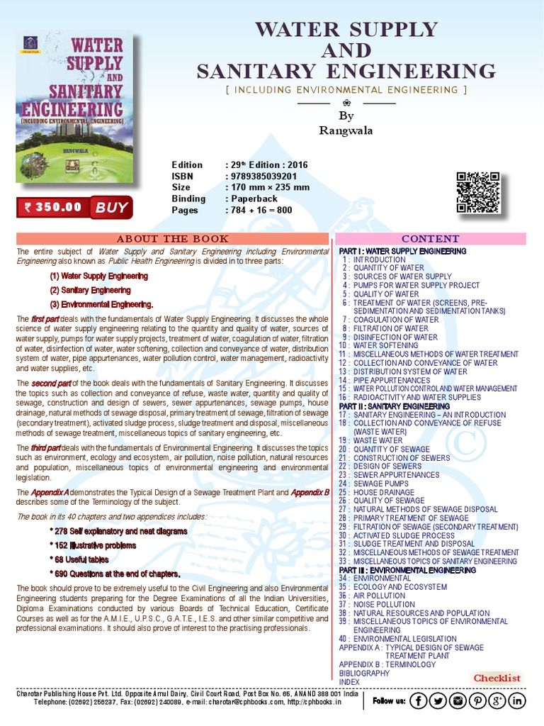 Water Supply and Sanitary Engineering Guide | PDF | Sewage Treatment ...