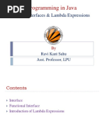 Programming in Java: Topic: Interfaces & Lambda Expressions