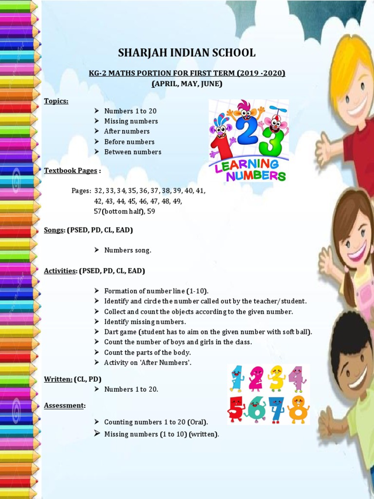 Maths Portion First Term | PDF