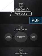 Lesson 7: Arrays