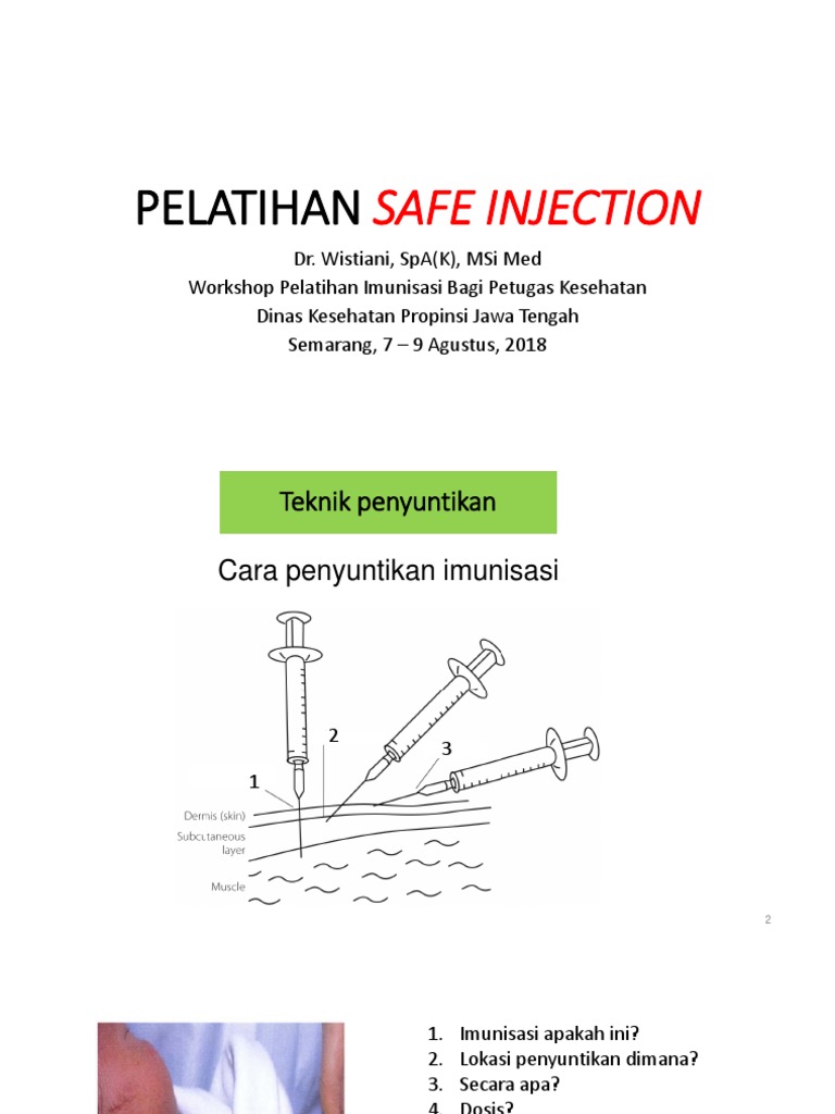 Lokasi dan Teknik Penyuntikan Imunisasi | PDF | Kesehatan Holistik ...