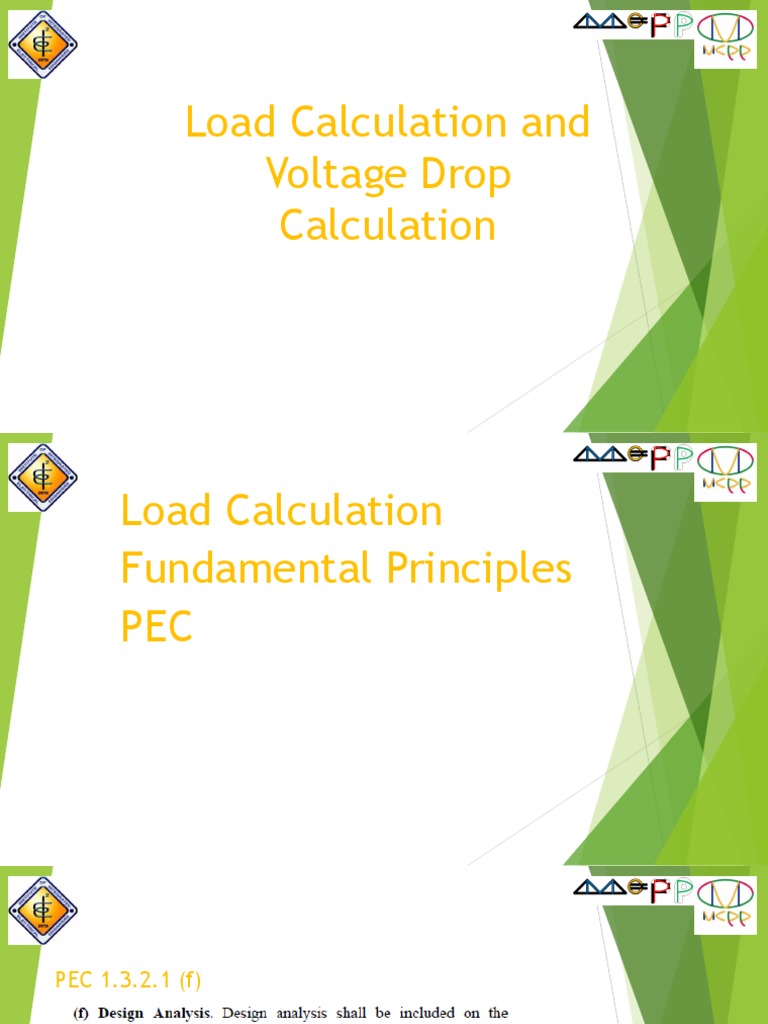 IIEE Load Calculation and Voltage Drop Presentation | PDF | Electrical ...