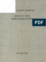 (Beihefte Zur Zeitschrift Für Die Alttestamentliche Wissenschaft 219) Ernst Michael Dörrfuß - Mose in Den Chronikbüchern - Garant Theokratischer Zukunftserwartung-Walter de Gruyter (1994)