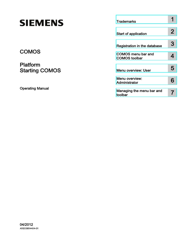Starting COMOS EnUS en-US | PDF | World Wide Web | Internet & Web