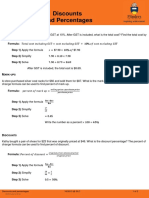 Discount and Percentage