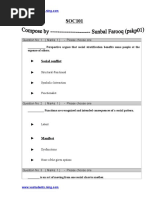 SOC101 Solved Final Term Paper by Sunbal Farooq