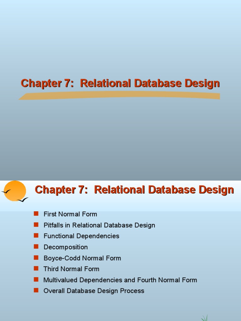 Chapter 7: Relational Database Design | PDF | Database Design ...