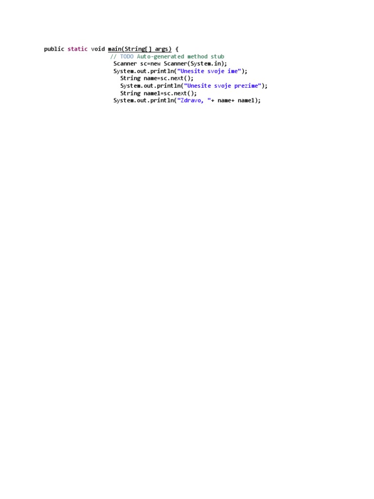 Java Program: User Input Greeting | PDF | Teaching Methods & Materials ...
