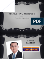 Marketing Mindset: Prepared By: Sophia Aizon