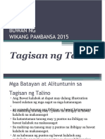 Buwan NG Wika Quiz Bee Tagisan NG Talino PDF