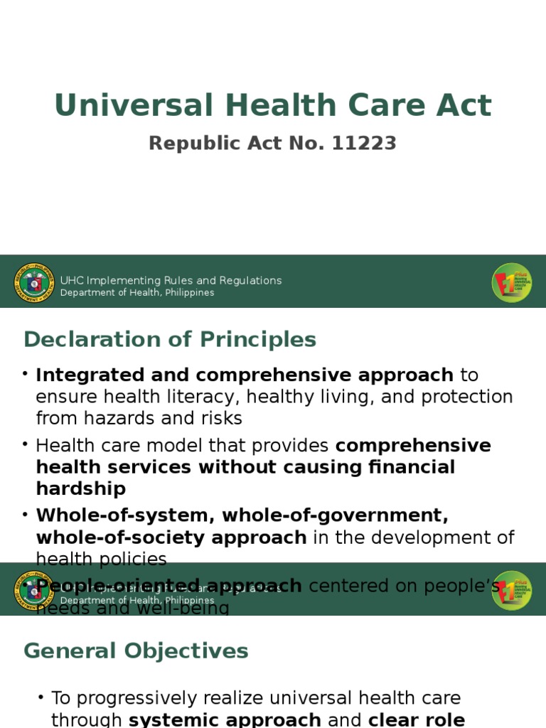 Implementing the Vision of Universal Health Care A Summary of the Key