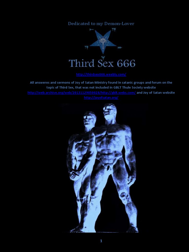 Gay Satanic Sex Orgies Porn - Third Sex 666 PDF | PDF | Homosexuality | Heterosexuality