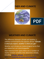 Weather and Climate - Elements of Climate