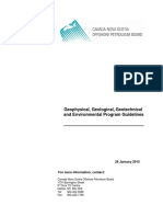 Geophysical, Geological, Geotechnical and Environmental Program Guidelines