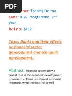 Researcher: Class: Roll No:: Tsering Dolma B. A. Programme, 2 Year 3412