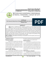 Sector Wise Investment Preference of Retail Investors - A Study of City Kolkata