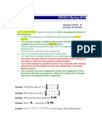 Assignment: MTH633 (Spring 2019) : Before Attempting The Solution of This Assignment