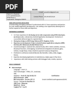 Java Experience Resume