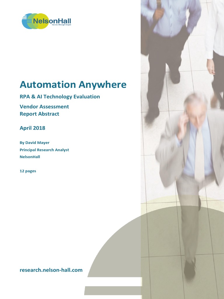 Automation Anywhere RPA and AI VP Abstract 2018-04-10 | PDF | Market ...