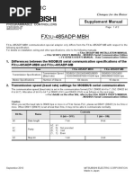 Fx3u-485adp-Mbh - Supplement Manual Jy997d33201-C (09.10)