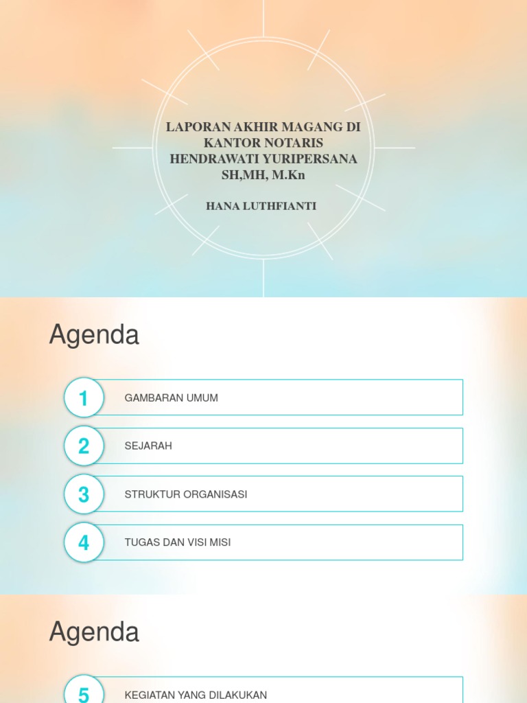 Laporan Akhir Magang Di Kantor Notaris Hendrawati Yuripersana Sh Mh M Kn