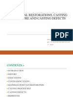 Cast Metal Restorations, Casting Procedure and Casting