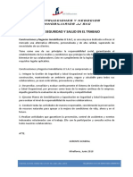 Politica de Seguridad y Salud en El Trabajo Ok