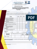 Evaluation Form: Republic of The Philippines