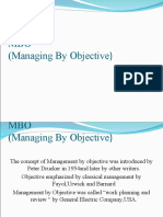 MBO (Managing by Objective)