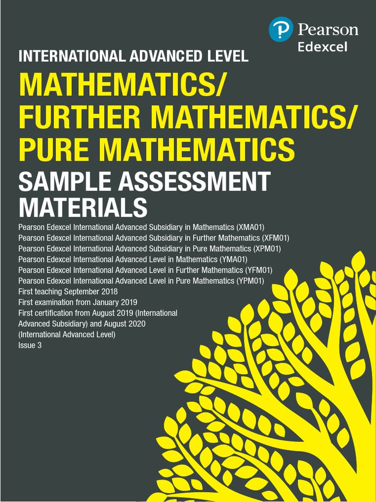 International A Level Maths Sams1 Gce Advanced Level United Kingdom Question