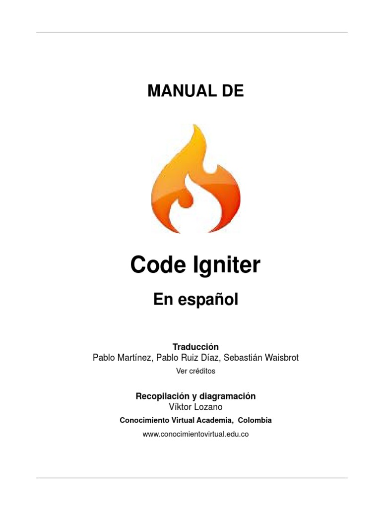 CodeIgniter Spanish UserGuide PDF | PDF | Modelo – Vista – Controlador ...