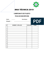 Ficha de Inscripción Al Campeonato ST 2019