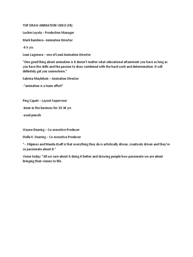 Top Draw Animation Video | PDF | Social Science