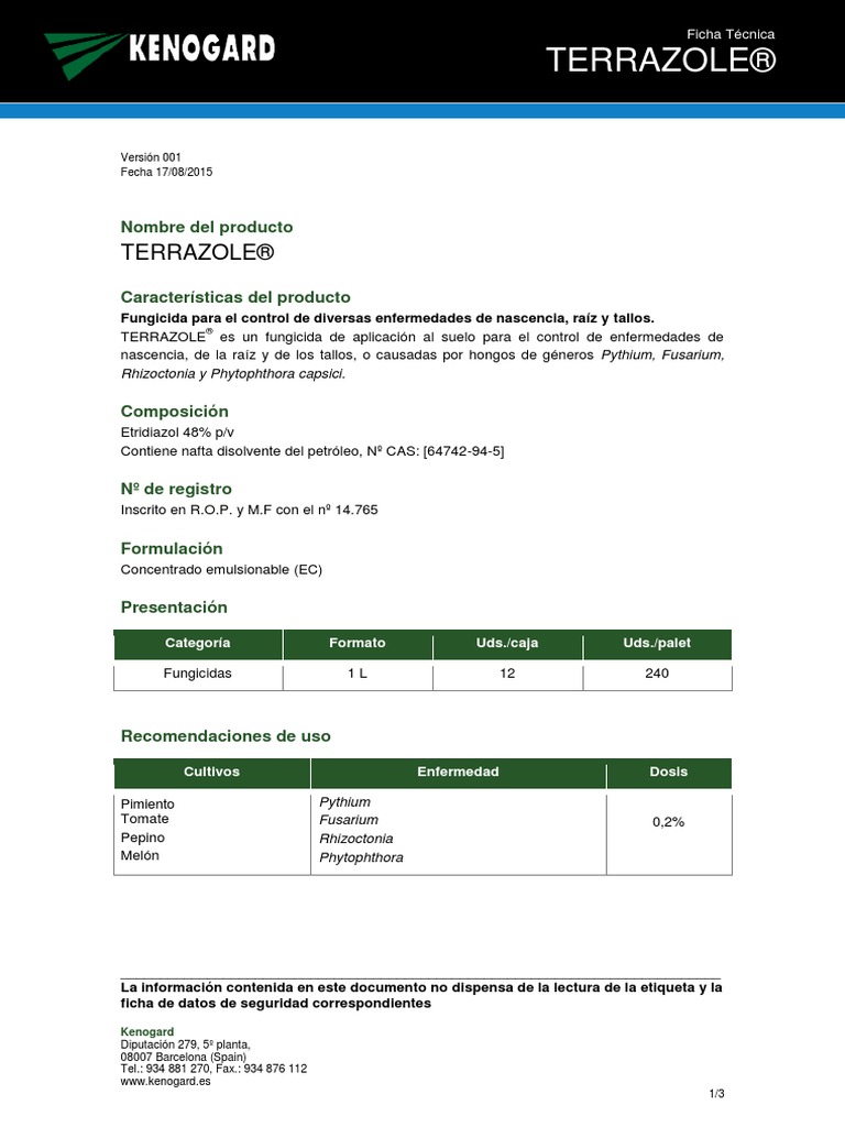FT Terrazole | PDF | Toxicología | Especialidades Medicas