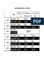 Jadwal Rumroh 29 April - 4 Mei