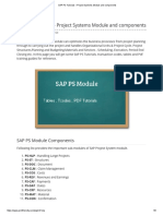 SAP PS Tutorials - Project Systems Module and Components