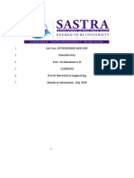 Internship Report Submitted by Sree Krishnakumar R 122009233 B Tech Mechanical Engineering Month of Submission: July 2019