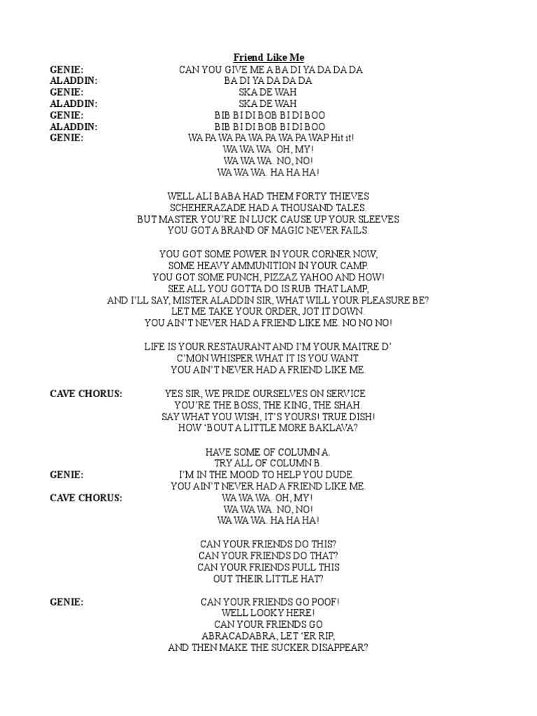 Aladdin Lyrics Medieval Arabic Literature One Thousand And One Nights