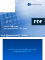 Viveka Solutions: Oracle Application Express (Apex) Training