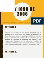 Ley 1090 de 2006