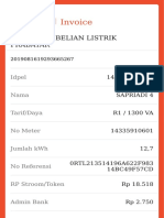 Invoice: Struk Pembelian Listrik Prabayar