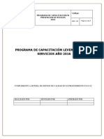 Programa de Capacitacion en Prevencion de Riesgos 2016