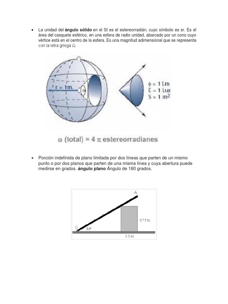 Angulo Planoysolido | PDF | Geometría euclidiana | Matemática Elemental
