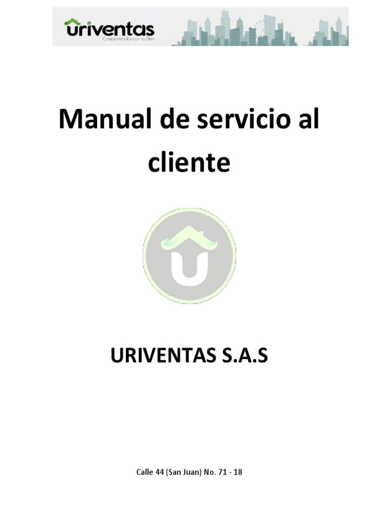 Manual de Servicio al Cliente Uriventas | PDF | Cliente | La ...