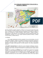 Comentario Mapa Unidades Morfoestructurales de La Península Ibérica